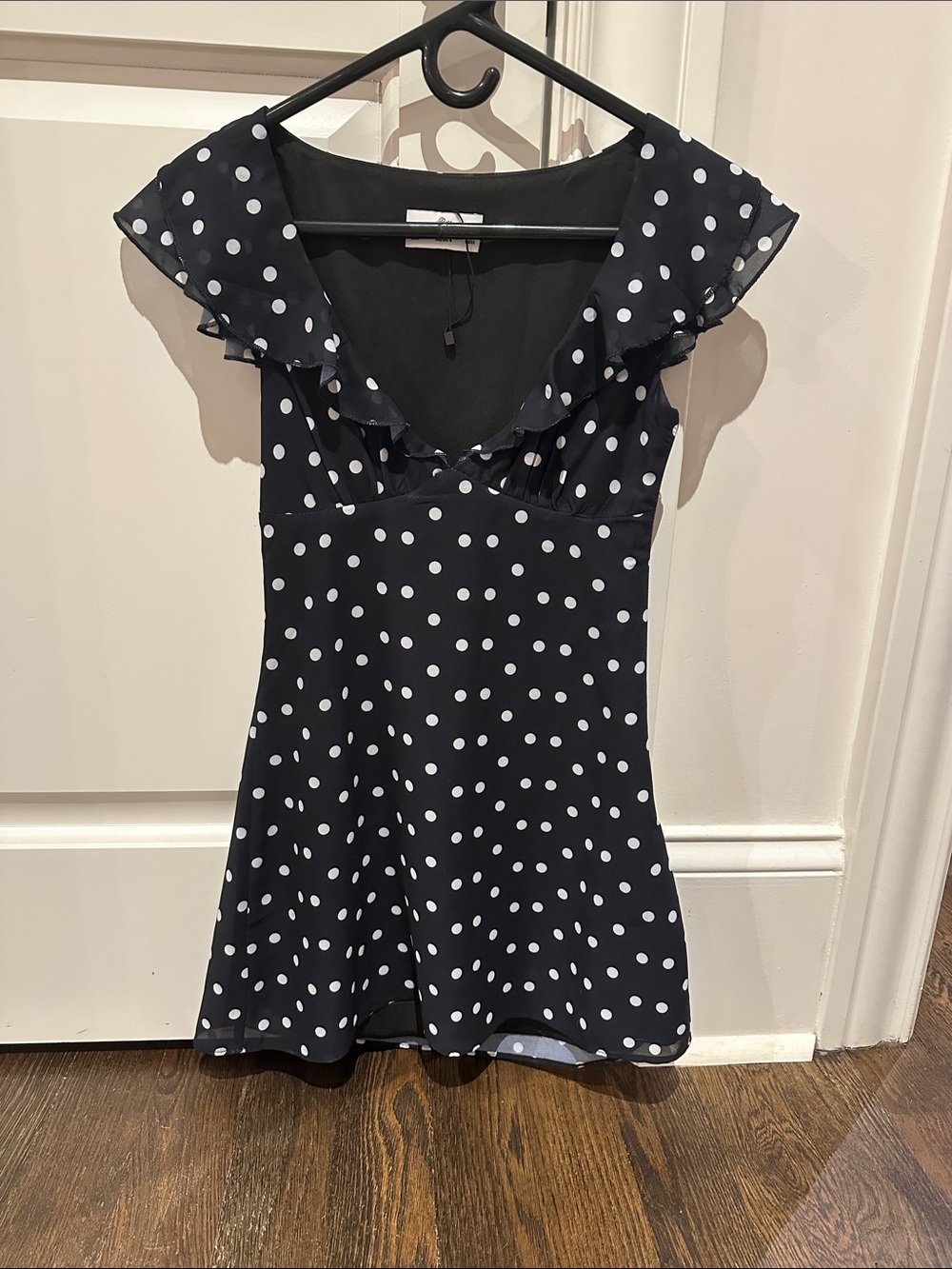 Princess Polly black and White Polka Dot Mini Dress